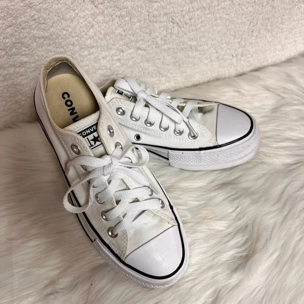 Converse All Star White Canvas Shoes - Picture 10 of 10